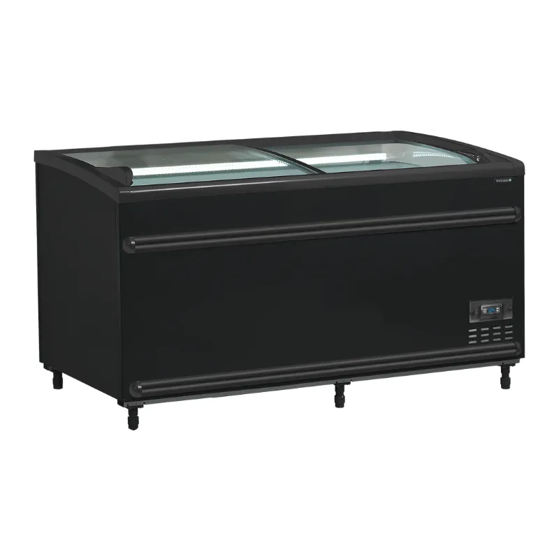 Refrigerador Congelador Tapa de Vidrio Curvado - Negro - 422 L