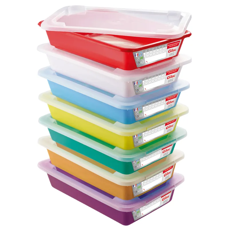 Cubetas Planas Testigo HACCP con Tapa - 8 L - Pack de 7