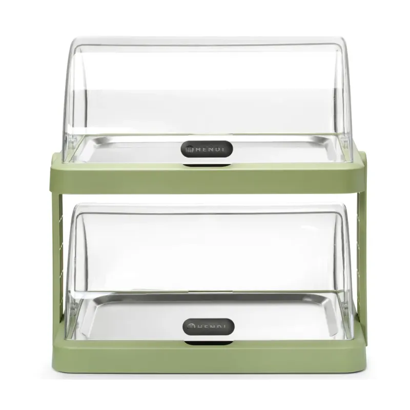 Vitrina Buffet con Tapa Deslizante UNIQ - 2 Bandejas - Verde