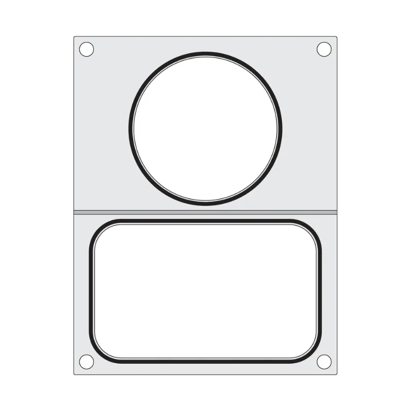 Matriz de Sellado para Selladora Manual - Compartimentos Redondo y Rectangular