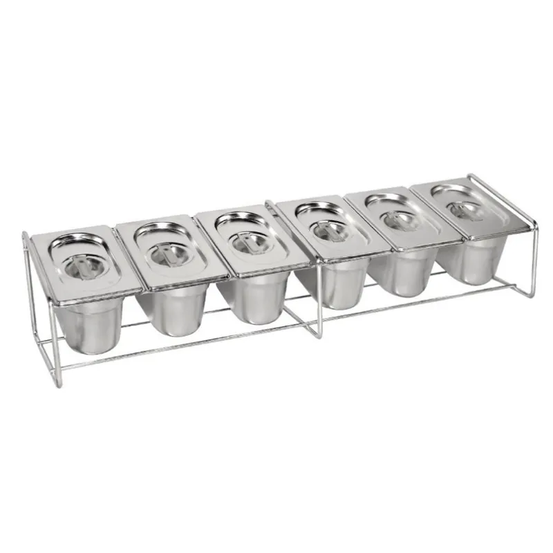 Soporte Metálico para Conjunto de Cubetas GN - 680 x 160 mm