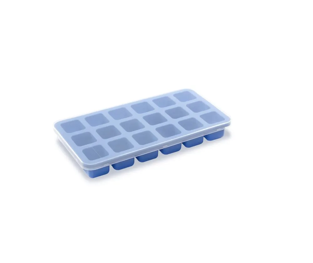 Molde para Cubitos de Hielo con Tapa - 18 Compartimentos