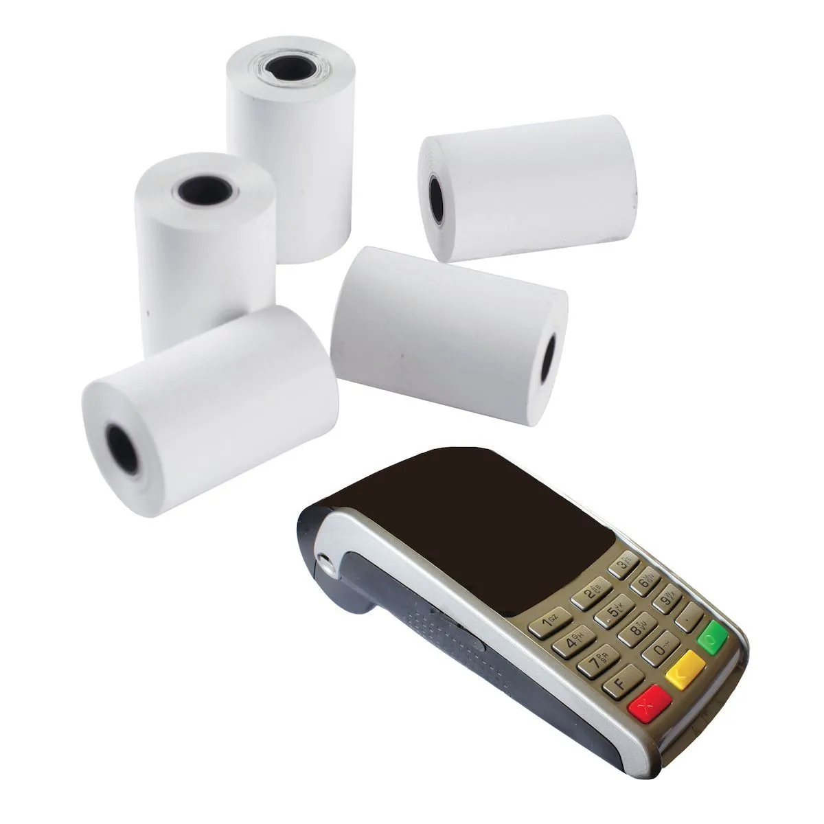 Rollo de papel térmico para TPV tarjetas bancarias - 57 x 60 x 12 mm - Lote de 10