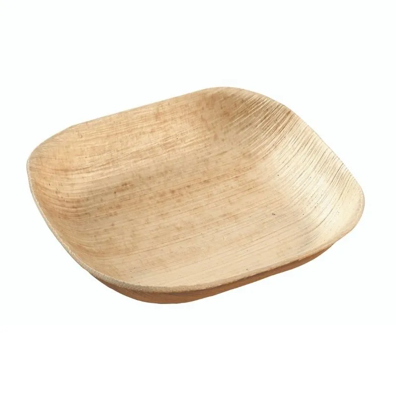 Plato cuadrado de palma - 100 x 100 mm - Lote de 25