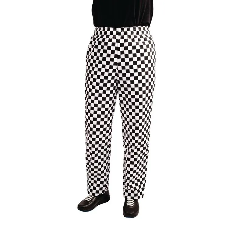 Pantalón de Cocina Easyfit de Cuadros Negros y Blancos - Talla M