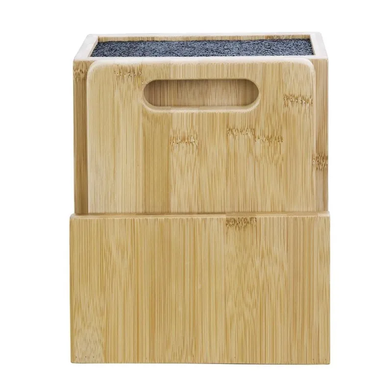 Bloc Couteaux Universel en Bois et Planche à Découper