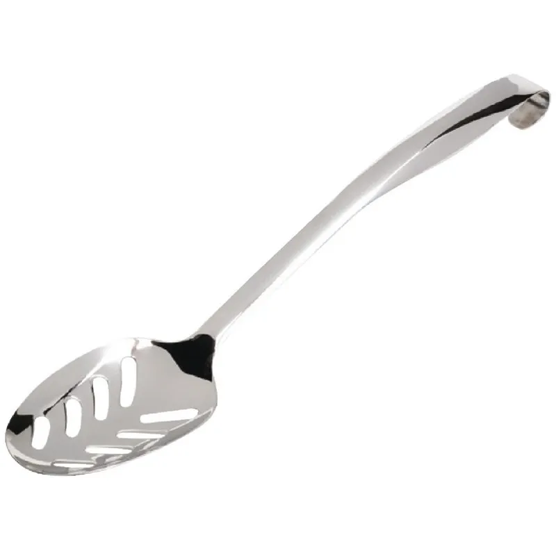 Cuchara de servicio perforada de acero inoxidable - 160 mm