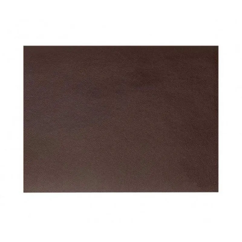 Set de mesa rectangular de cuero marrón granulado Rinia - 45x30 cm
