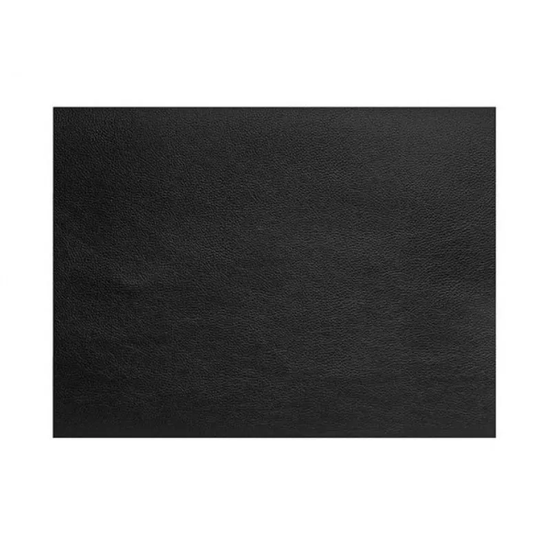 Mantel individual rectangular de cuero negro graneado Cos - 45x30 cm
