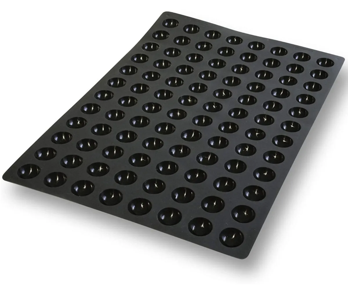 Molde de silicona para pasteles en forma de mini semiesfera - 96 piezas