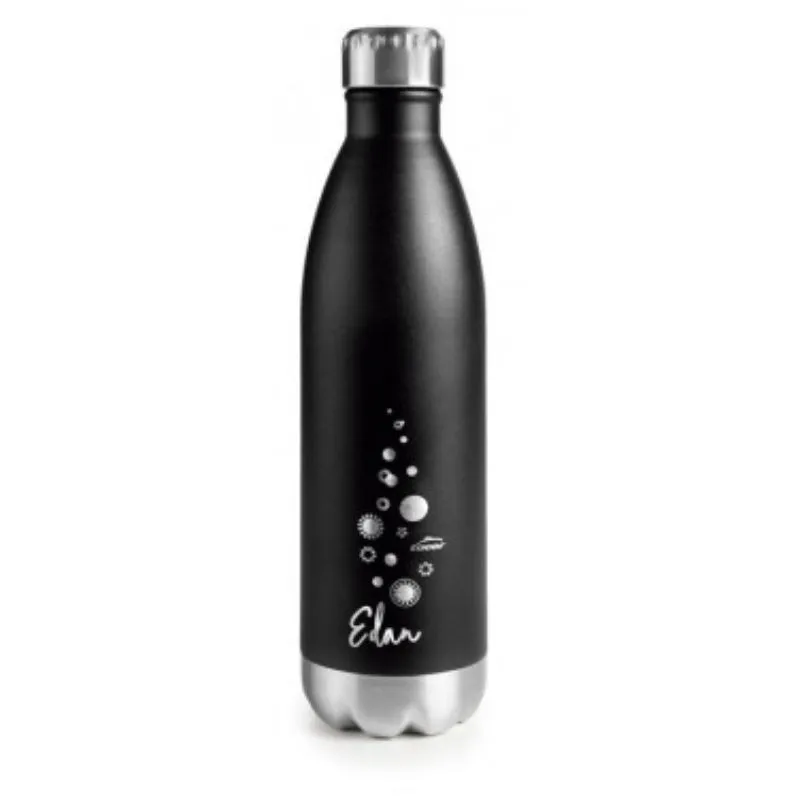 Botella de acero inoxidable negra - 750 ml