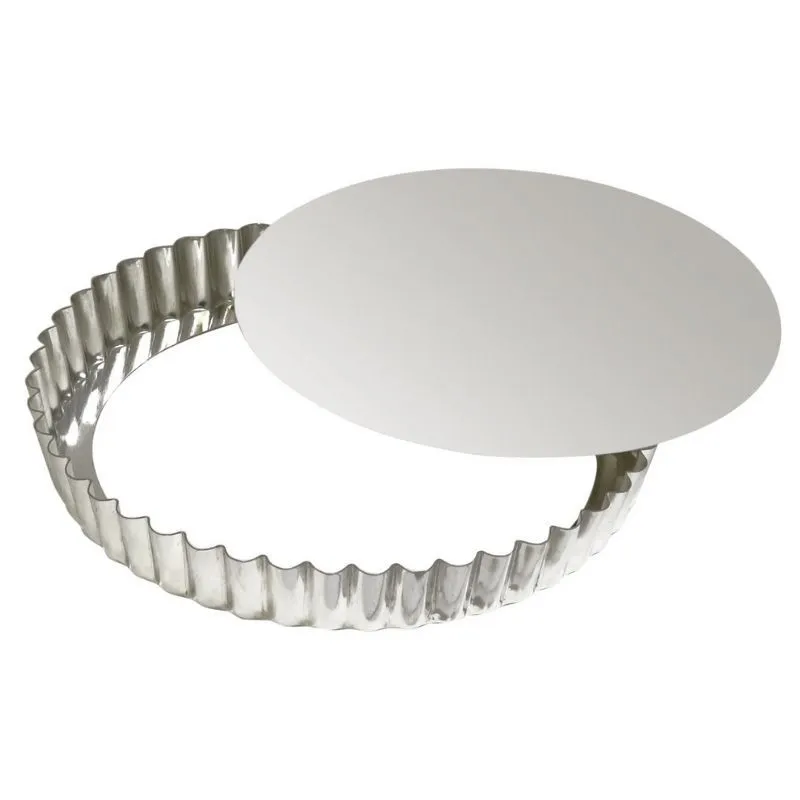 Molde para Tarta Redondo Acanalado con Fondo Móvil - Hojalata - Ø 280 mm