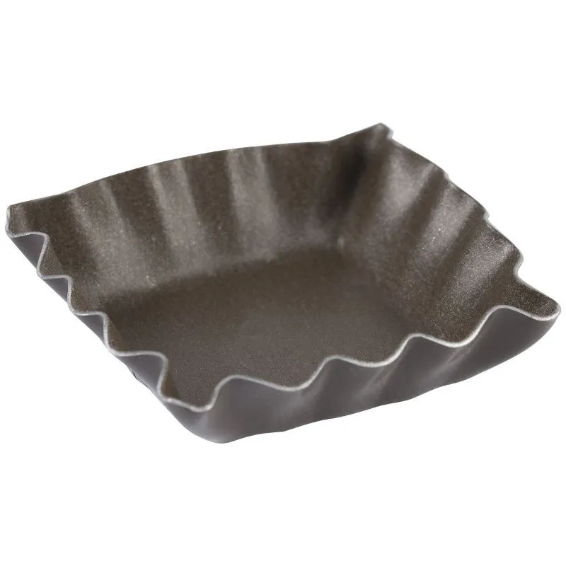 Molde para mini pasteles cuadrados acanalados - 35 x 35 mm