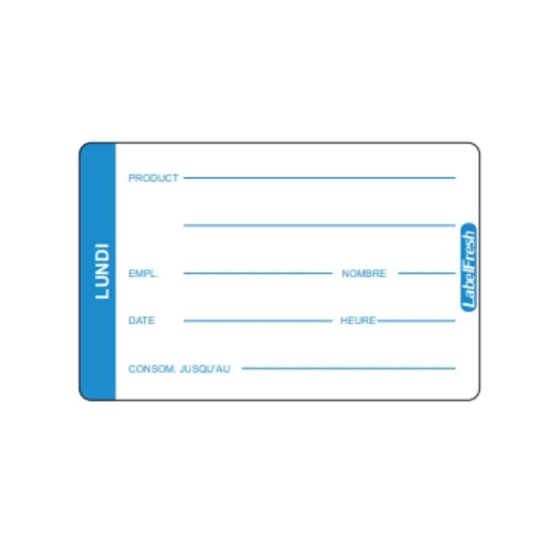 Etiqueta de trazabilidad LabelFresh Pro - Lunes - 70 x 45 mm - Lote de 500