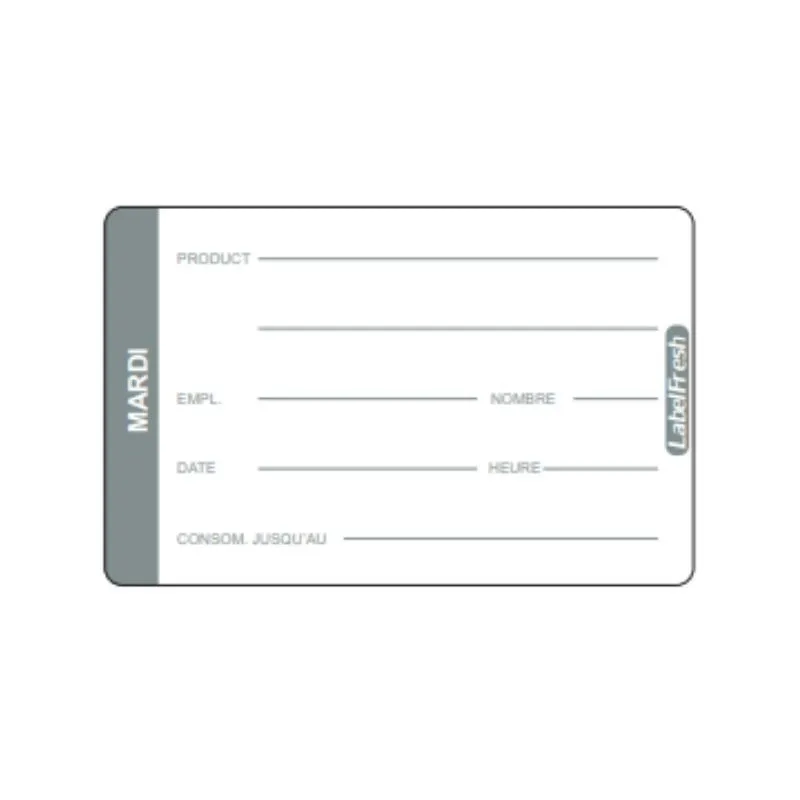Etiqueta de trazabilidad LabelFresh Pro - Martes - 70 x 45 mm - Lote de 500
