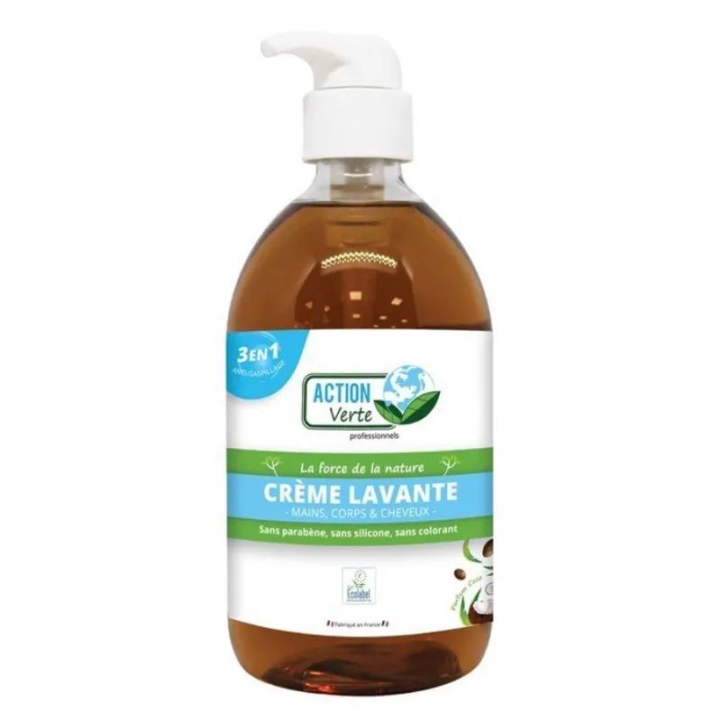 Crema Limpiadora para Manos, Cuerpo y Cabello - Perfume de Coco - 500 ml