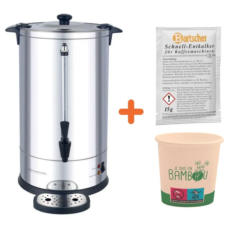 Cafetera profesional de 14 L con filtro permanente - 100 tazas
