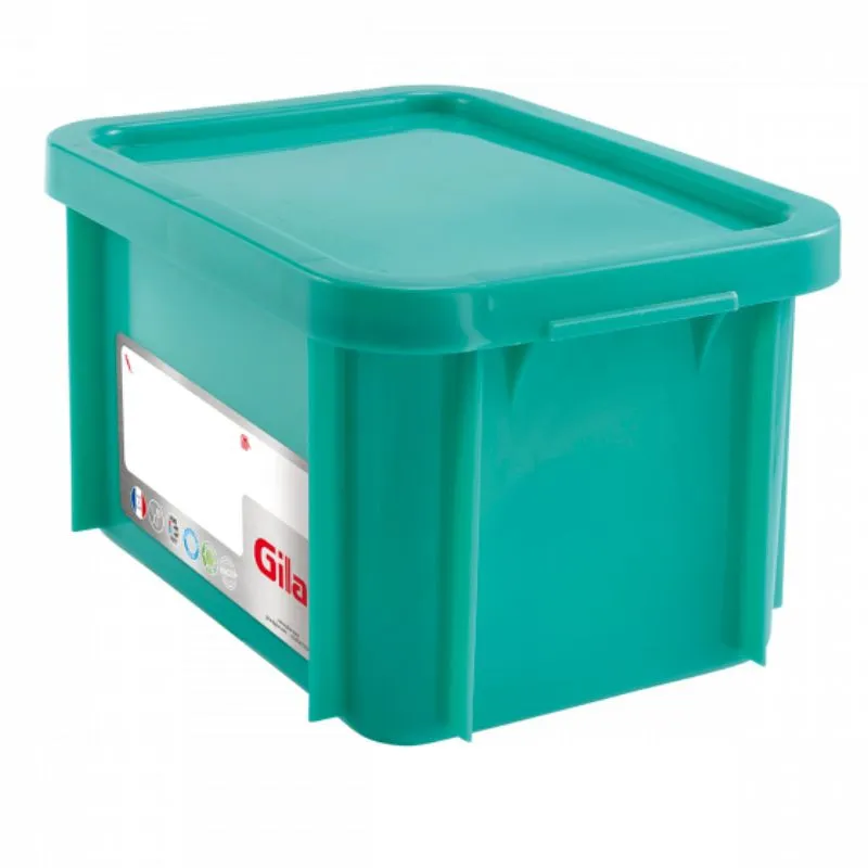 Cubo Rectangular 15 L con Tapa HACCP - Verde