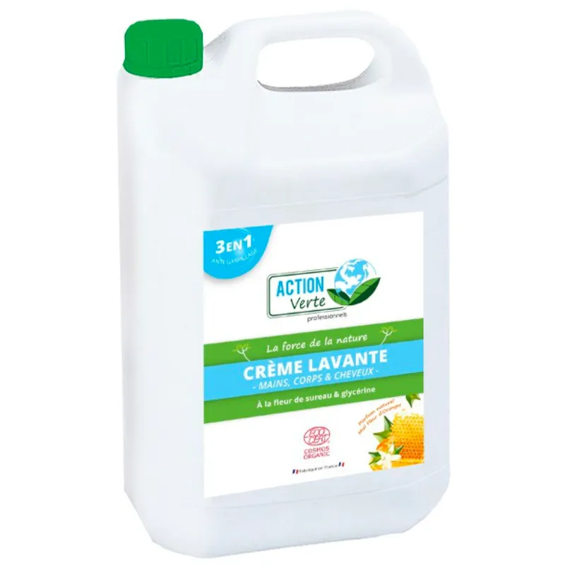 Gel Limpiador para Manos, Cuerpo y Cabello - Perfume de Flor de Azahar y Miel - 5 L