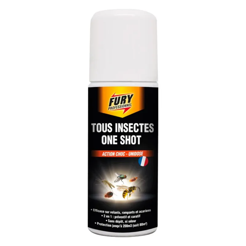 Bomba de Acción Choque para Moscas, Rastreros, Chinches y Ácaros - Monodosis - 200 ml