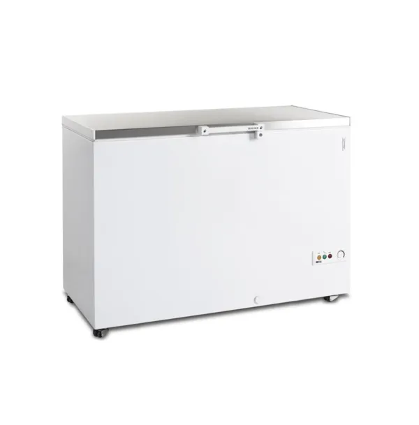 Congelador Arcón de Hielo con Tapa de Acero Inoxidable - 377 L