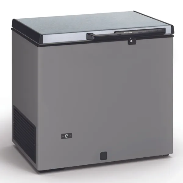 Congelador horizontal de acero inoxidable con tapa de acero inoxidable - 220 L