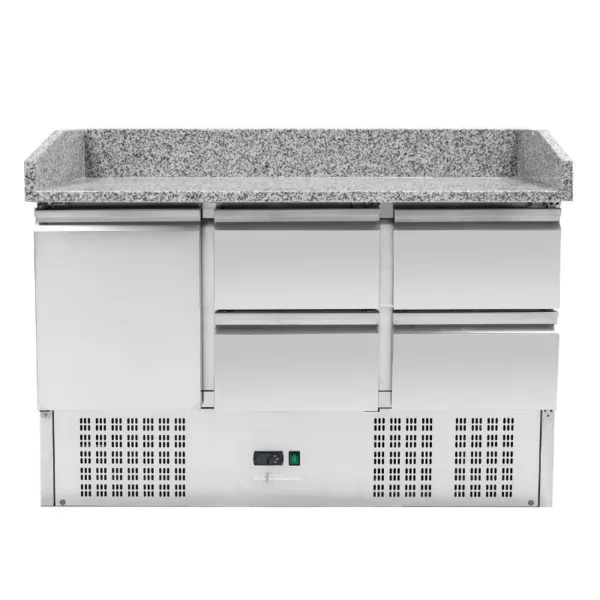 Mueble para Pizza Refrigerado Compacto 600x400 - 1 Puerta y 4 Cajones