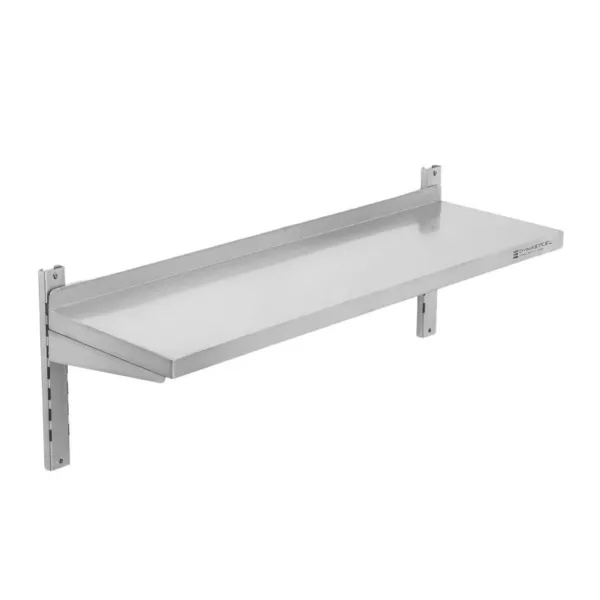 Estante de Pared en Acero Inoxidable sobre Cremalleras - L 1200 x P 300 mm