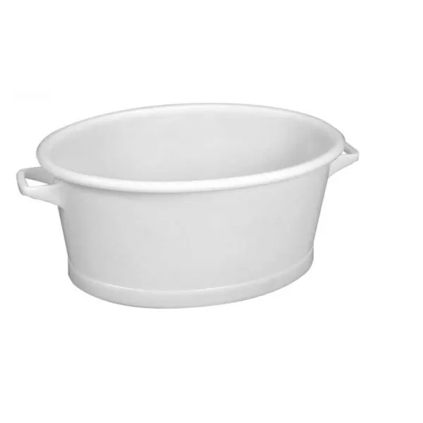 Baquet Ovalado Fondo Reforzado 60L Blanco