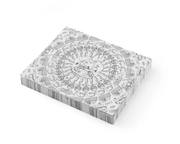 Papel pergamino con diseño de comida rápida - 200 x 250 mm - 500 unidades