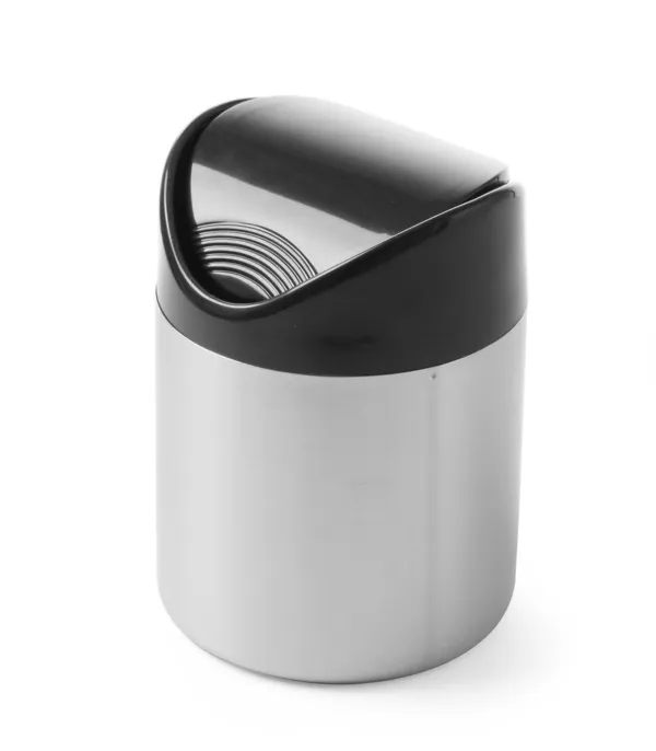 Cubo de basura de mesa de acero inoxidable con tapa basculante