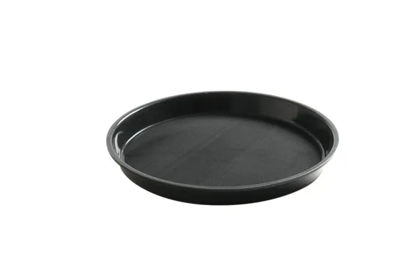 Bandeja redonda de borde alto de polipropileno - Negro - 320 mm de diámetro