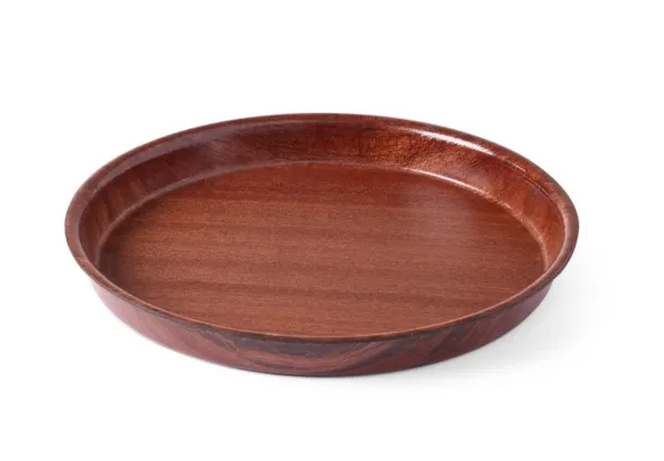 Plato de madera redondo con borde alto - 320 mm de diámetro