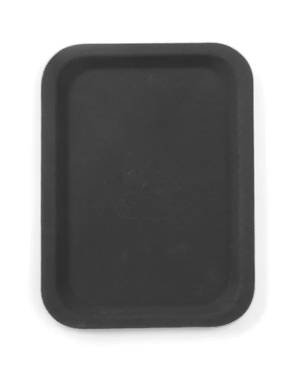 Plato rectangular de fibra de vidrio - Negro - 280 x 200 mm
