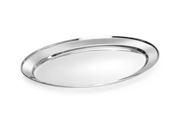 Plato Oval de Acero Inoxidable - 500 x 350 mm
