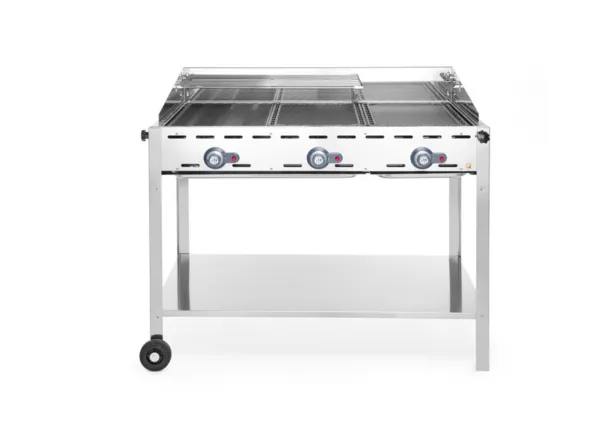 Barbacoa de gas profesional Green Fire - 3 quemadores