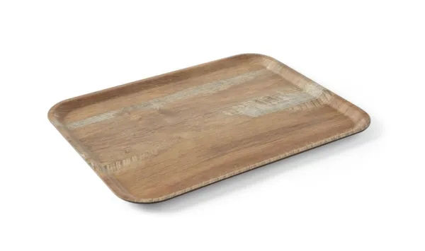 Bandejade servicio de melamina impresa madera - 530 x 370 mm