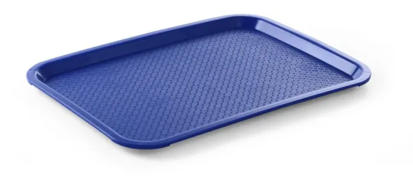 Bandejarectangular de comida rápida azul - 415 x 305 mm