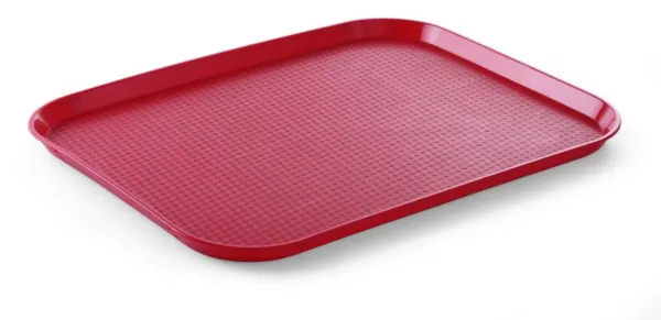 Bandej Rectangular Fast Food - Modelo Grande 450 x 350 mm - Rojo - Rojo