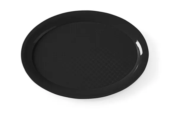 Bandej de servicio de comida rápida ovalada - Negro