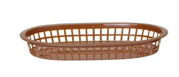 Cesta de servicio de comida rápida - Marrón - Lote de 6