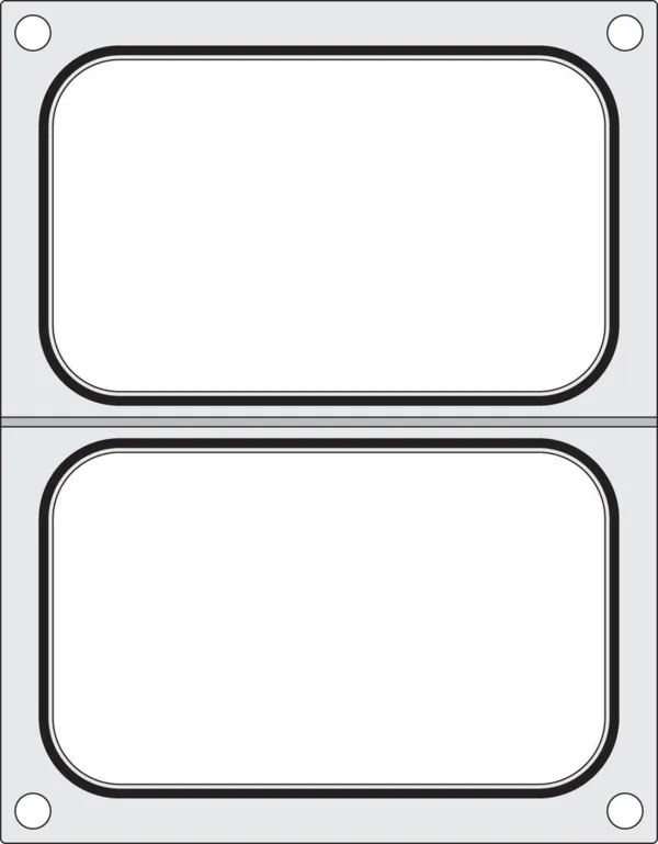 Matriz de sellado para selladora manual - 2 compartimentos 178 x 113 mm