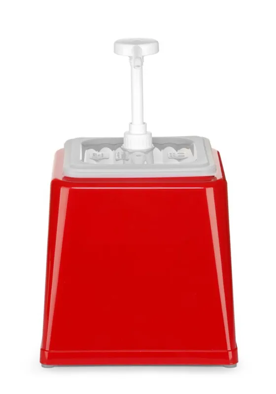 Distribuidor de salsa con bomba - Rojo - 2,5 L