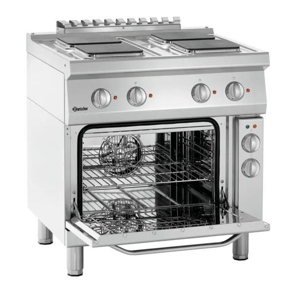 Horno Serie 700 - 4 Placas Cuadradas y Horno GN1/1