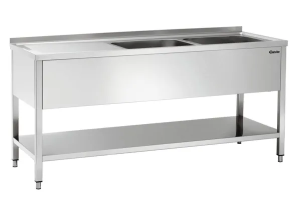 Fregadero de lavandería con escurridor a la izquierda - 700 x 1800 mm