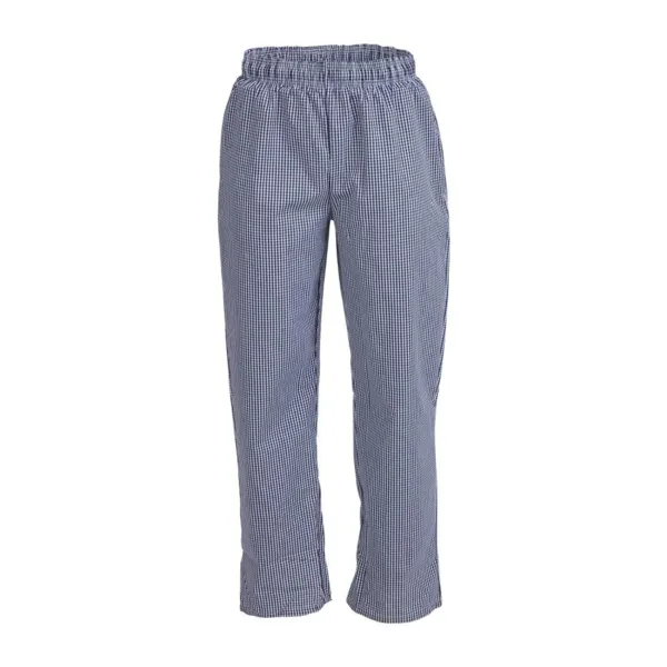 Pantalón de Cocina Unisex Vegas de Cuadros Pequeños Azules y Blancos - Talla XS