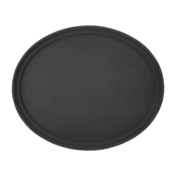 Bandeja ovalada de plástico antideslizante - 685 x 560 mm