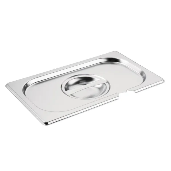 Tapa de acero inoxidable GN 1/4 con muesca