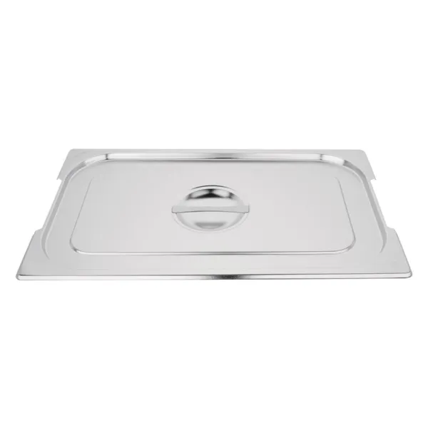 Cubierta GN 1/1 de acero inoxidable con muescas para bandeja con asas