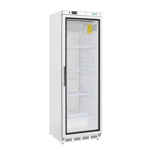 Vitrina refrigerada positiva blanca de 400 L
